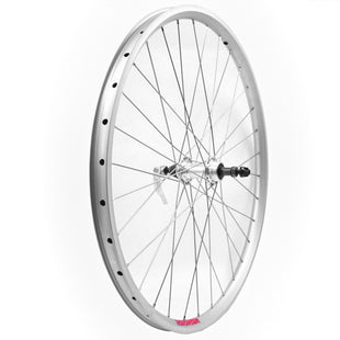 Sta-Tru TR25v 26 Inch Doublewall Silver QR Freewheel Rear Wheel