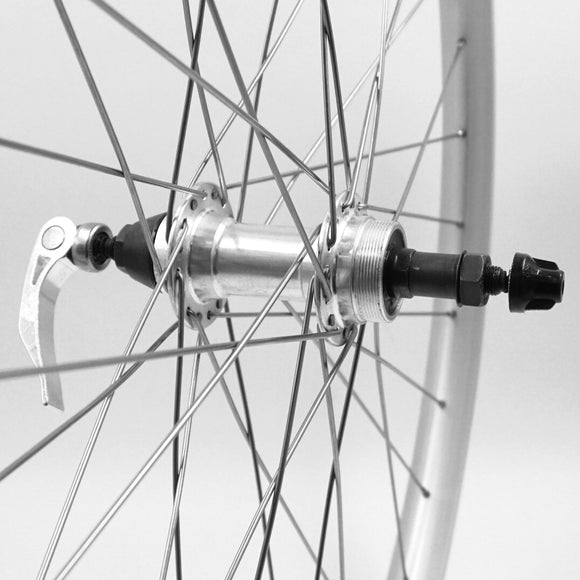 Sta-Tru TR25v 26 Inch Doublewall Silver QR Freewheel Rear Wheel
