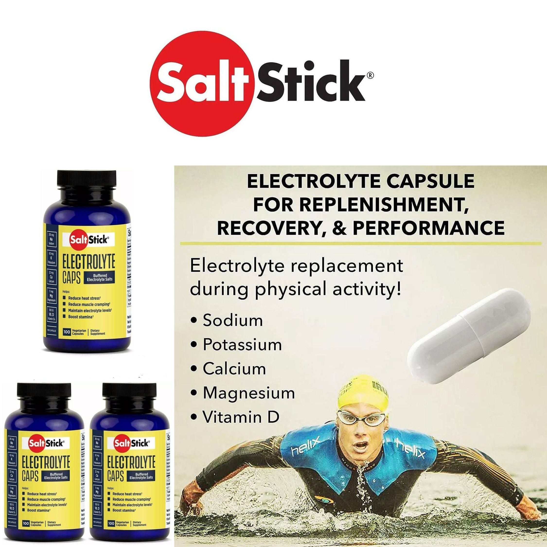 SaltStick Buffered Electrolyte Salt Capsules - Value 2 Pack