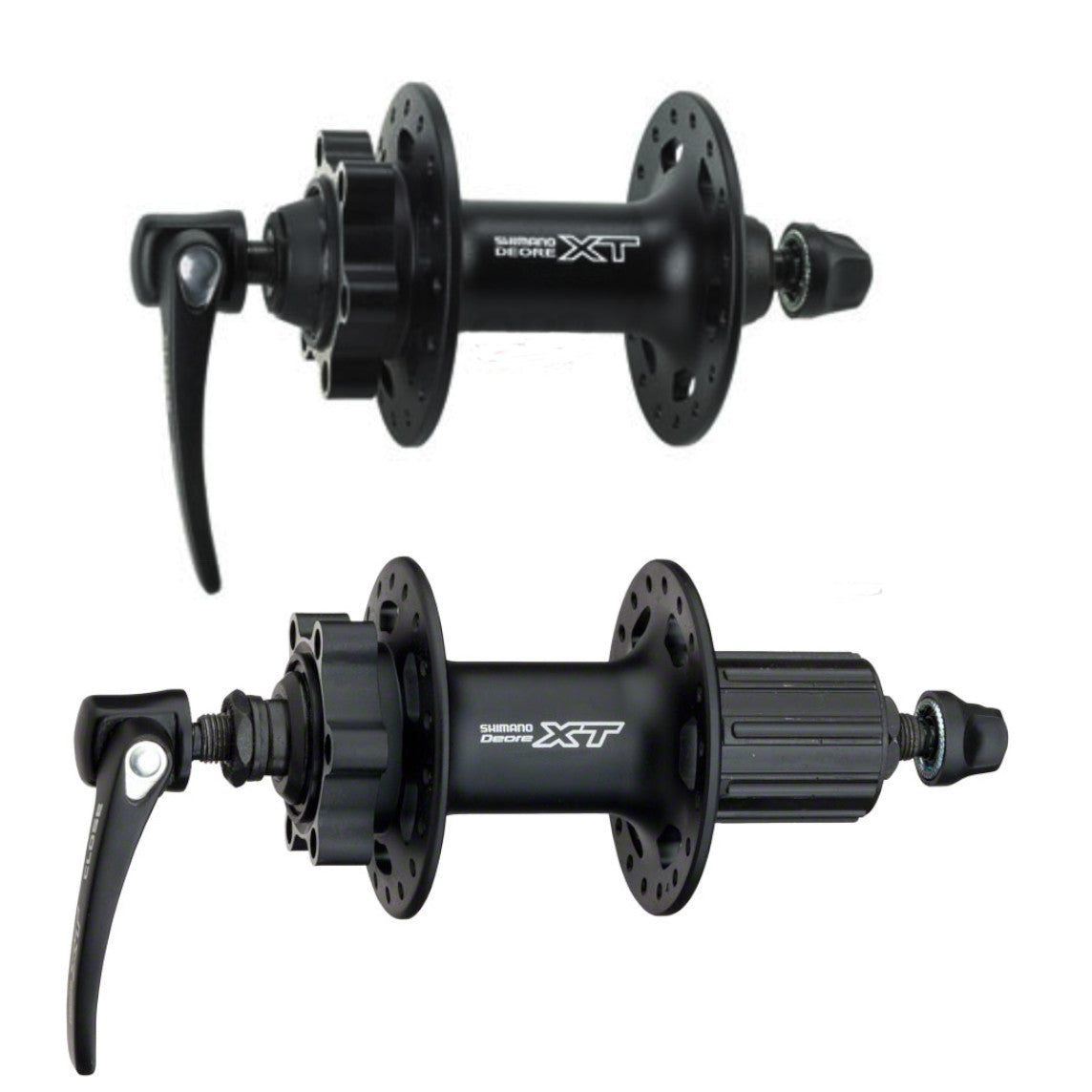 Shimano XT FH-M756 Front and Rear Hubs 100mm 135mm 6-Bolt Black