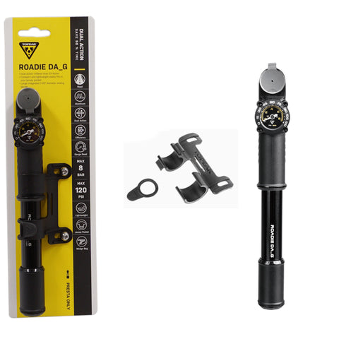 Image of Topeak Roadie TRDA-1G Dual Action Road Pump w-Gauge 120psi