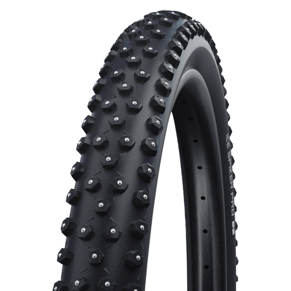 Schwalbe Ice Spiker Pro Tire - 27.5x2.6 Tubeless Folding Black Performance RaceGuard Double Defense 344 Aluminum Studs
