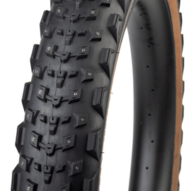 45NRTH Dillinger 4 Tire - 26x4.2 Tubeless Folding Tan 60 TPI 168 Large Concave Carbide Aluminum Studs - 0