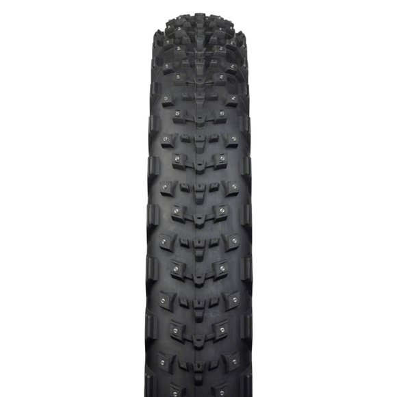 45NRTH Dillinger 4 Tire - 26x4.2 Tubeless Folding Tan 60 TPI 168 Large Concave Carbide Aluminum Studs