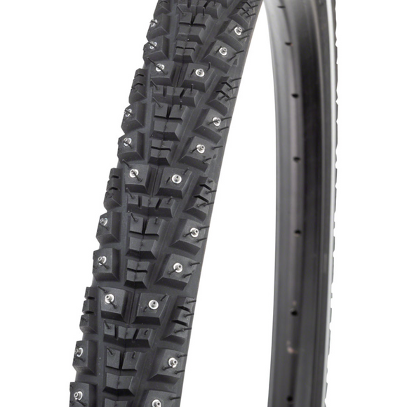 45NRTH Gravdal Tire - 700x38 Tubeless Folding Black 60 TPI 252 Concave Carbide Studs