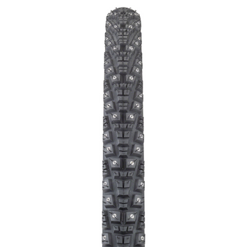 45NRTH Gravdal Tire - 700x38 Tubeless Folding Black 60 TPI 252 Concave Carbide Studs - The Bikesmiths