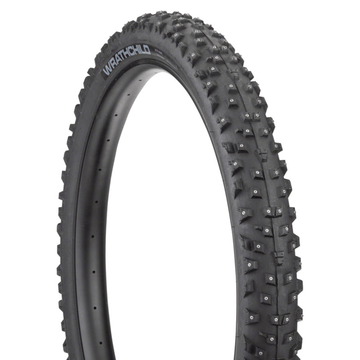 45NRTH Wrathchild Tire - 27.5x3.0 Tubeless Folding Black 60 TPI 252 Concave Carbide Studs - The Bikesmiths