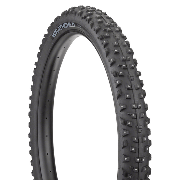 45NRTH Wrathchild Tire - 27.5x3.0 Tubeless Folding Black 60 TPI 252 Concave Carbide Studs