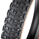 45NRTH Dillinger 5 Tire - 26x4.6 Tubeless Folding Tan 60 TPI 258 Concave Carbide Aluminum Studs-6