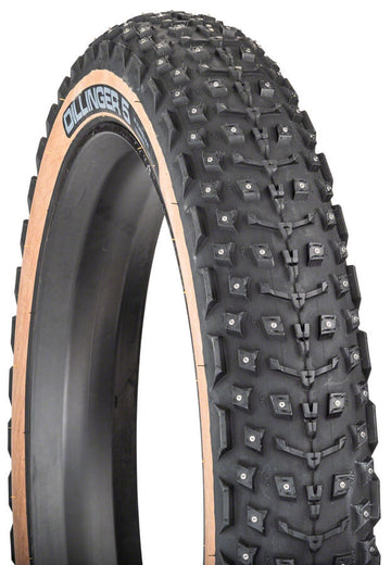 45NRTH Dillinger 5 Tire - 27.5x4.5 Tubeless Folding Tan 60 TPI 252 Concave Carbide Aluminum Studs 45NRTH