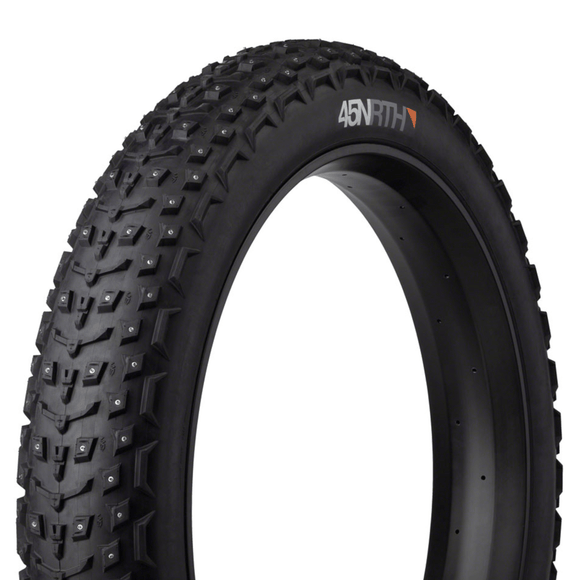 45NRTH Dillinger 5 Tire - 26x4.6 Tubeless Folding Black 120 TPI 258 Concave Carbide Aluminum Studs