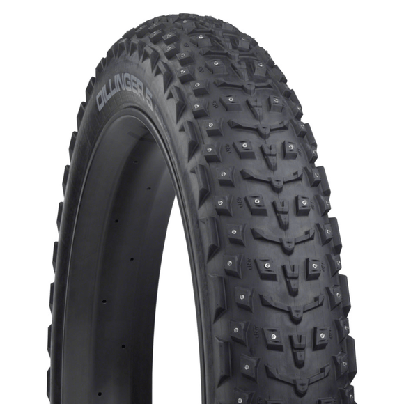 45NRTH Dillinger 5 Tire - 26x4.6 Tubeless Folding Black 120 TPI 258 Concave Carbide Aluminum Studs