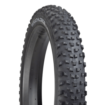45NRTH Wrathlorde Studded Tire 26x4.2 Tubeless Folding 300 XL Concave Carbide Aluminum Studs Black 120 TPI The Bikesmiths