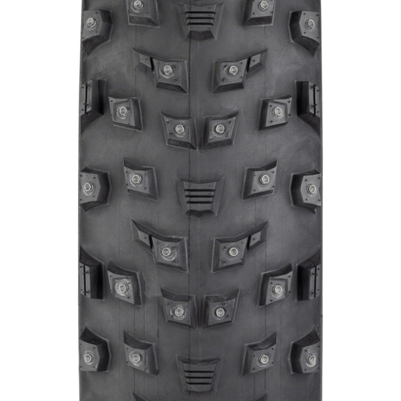 45NRTH Wrathlorde Tire - 26x4.2 Tubeless Folding Black 120 TPI 300 XL Concave Carbide Aluminum Studs
