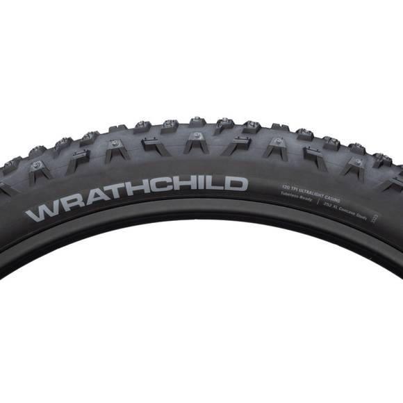 45NRTH Wrathchild Tire - 29x2.6 Tubeless Folding 120 TPI 252 XL Concave Carbide Aluminum Studs