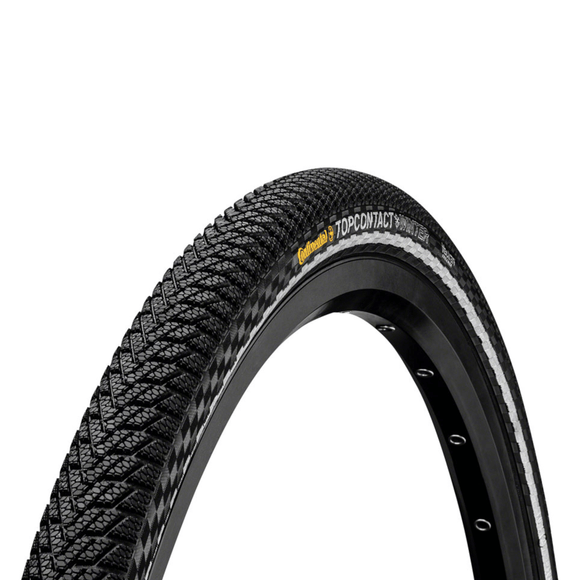 Continental Top Contact Winter II Premium Tire - 700c Clincher Folding Reflective Vectran Breaker E50