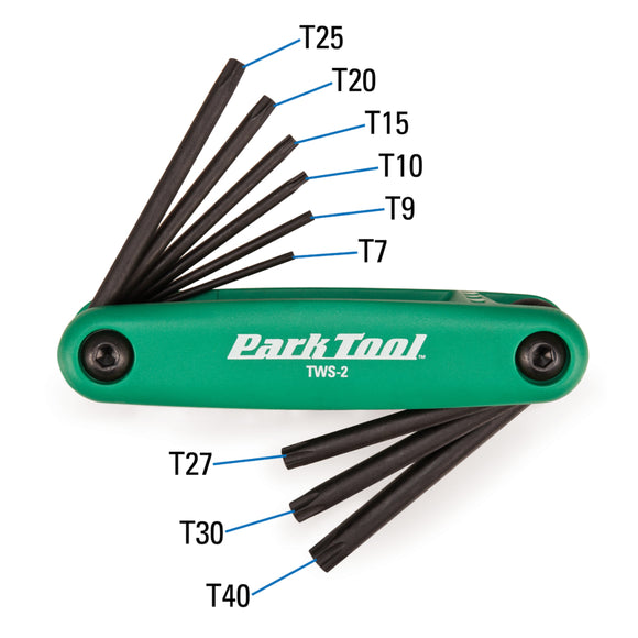 Park Tool TWS-2 Fold-Up Torx Compatible Wrench Set