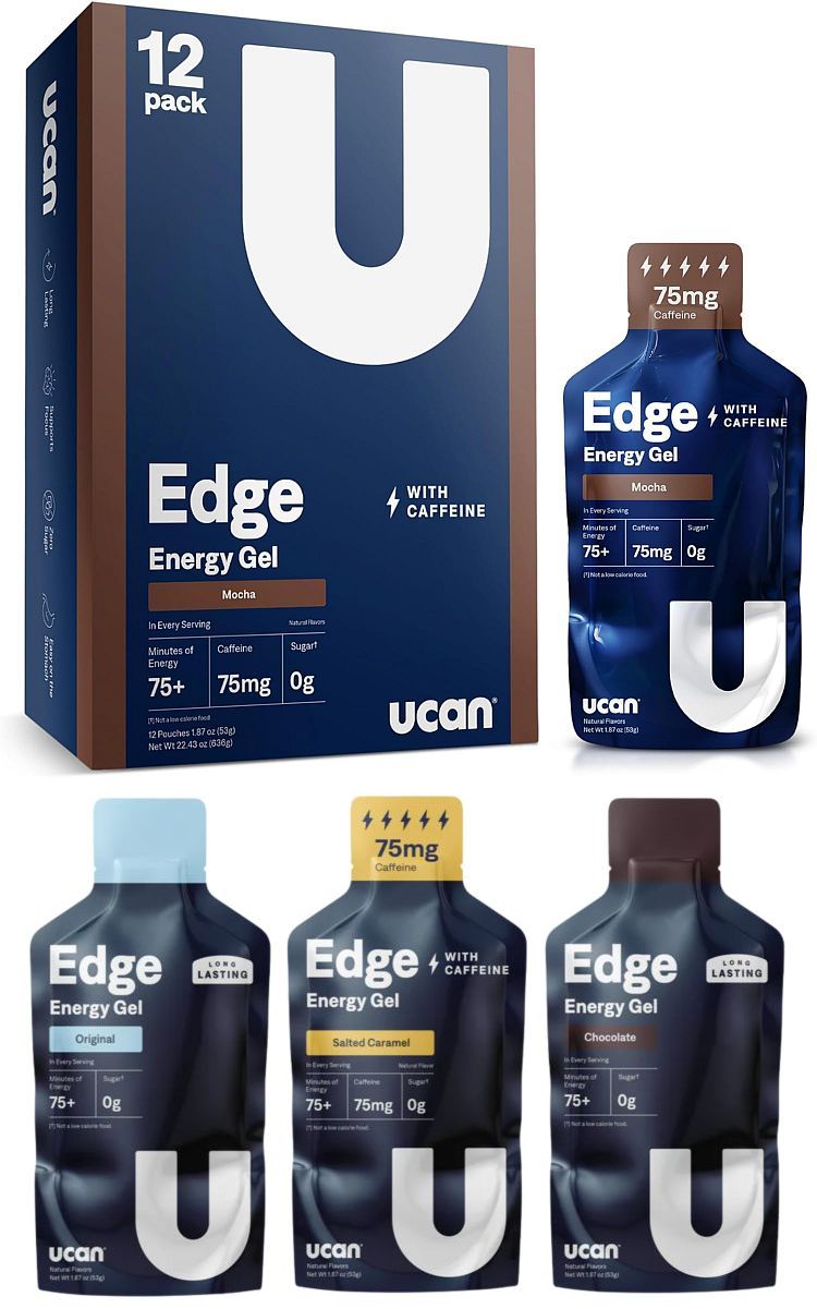 UCAN EDGE Ultimate Energy Gel Box of 12 Gel Shots