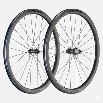 TOKEN Ventous Carbon 700c QR 9x100 10x135 or 12x100 12x142 TA XDR 36mm Centerlock Disc Gravel Wheelset TOKEN