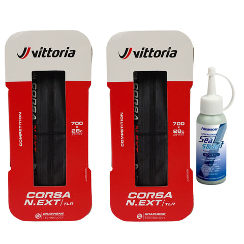 Image of Vittoria Corsa N.Ext 700c Tubeless TLR Bike Tires - 2-Pack w-Free Sealant