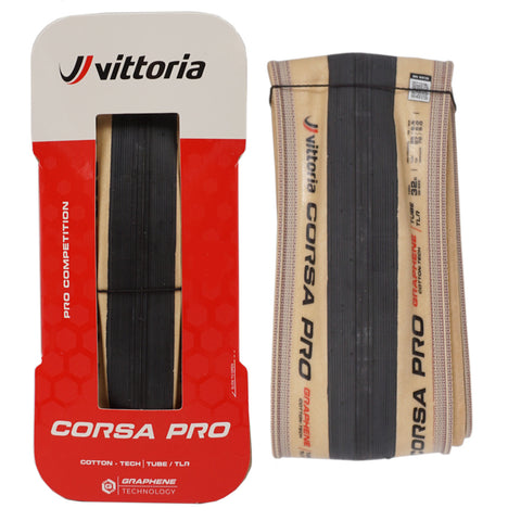Image of Vittoria Corsa Pro 700c Tanwall Tubeless TLR Race Tire