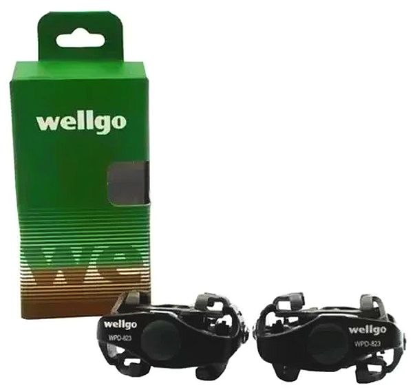 Wellgo WPD-823 2-Sided MTB Clipless Pedals and Cleats