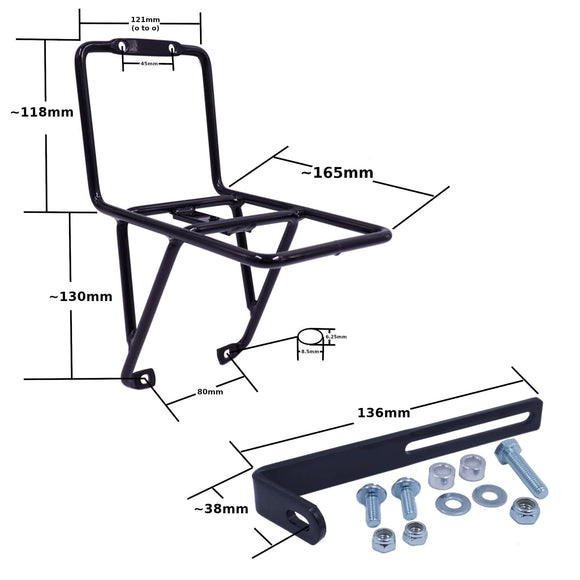 Yueni YFA-23C Front Messenger Mini-Rack - The Bikesmiths