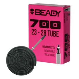 Beady Presta Tube 700x23-28 60mm Threaded Valve