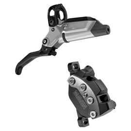 SRAM Maven Ultimate Stealth Disc Brake and Lever Post Mount 4 Piston Aluminum Lever Titanium Hardware Black/Silver A1