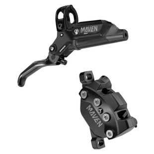 SRAM Maven Silver Disc Brake and Lever - Post Mount 4-Piston Aluminum Lever SS Hardware Black A1
