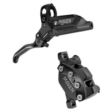 SRAM Maven Silver Disc Brake and Lever - Post Mount 4-Piston Aluminum Lever SS Hardware Black A1 - The Bikesmiths