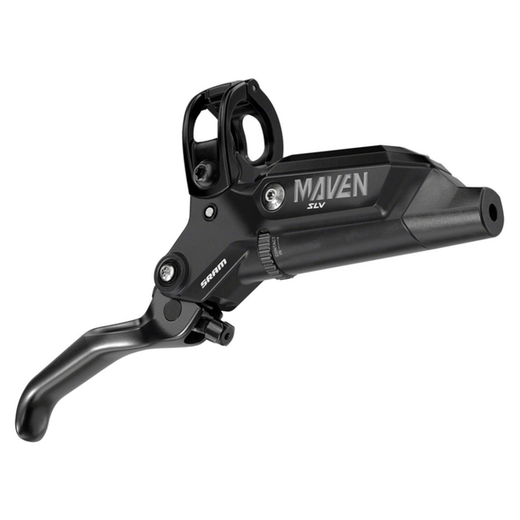 SRAM Maven Silver Disc Brake and Lever - Post Mount 4-Piston Aluminum Lever SS Hardware Black A1