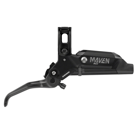SRAM Maven Silver Disc Brake and Lever - Post Mount 4-Piston Aluminum Lever SS Hardware Black A1