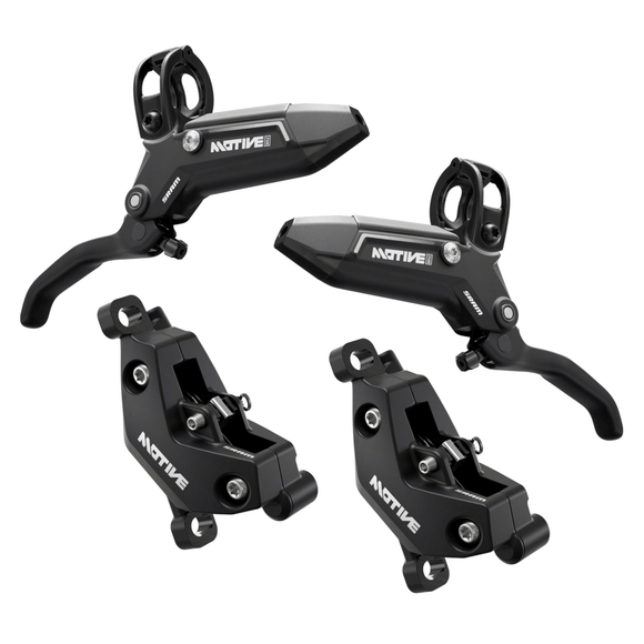 SRAM Motive Bronze Disc Brake and Lever - Post Mount 4-Piston Aluminum Lever Diffusion Black A1