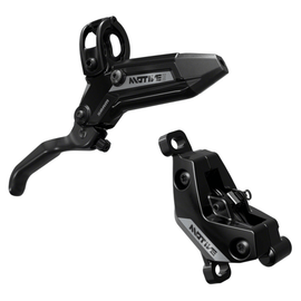 SRAM Motive Silver Disc Brake and Lever - Post Mount 4-Piston Aluminum Lever Black A1