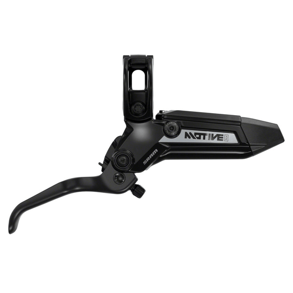 SRAM Motive Silver Disc Brake and Lever - Post Mount 4-Piston Aluminum Lever Black A1