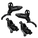 SRAM Motive Silver Disc Brake and Lever - Post Mount 4-Piston Aluminum Lever Black A1-6