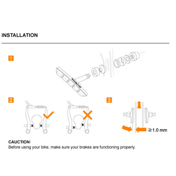 Ciclovation Threaded Post Mount V-Brake 70mm Brake Pads