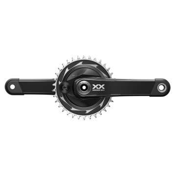 SRAM XX SL Eagle T-Type AXS Power Meter Crankset - 12-Speed 34t Chainring DM Thread Mount DUB Spindle Interface Black - The Bikesmiths