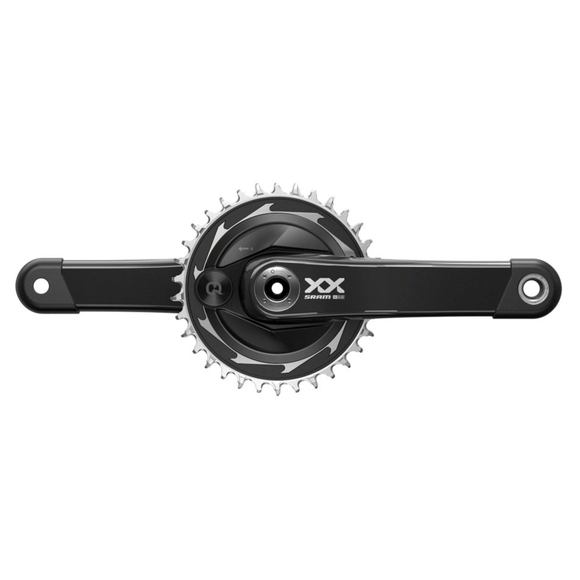 SRAM XX SL Eagle T-Type AXS Power Meter Crankset - 12-Speed 34t Chainring DM Thread Mount DUB Spindle Interface Black