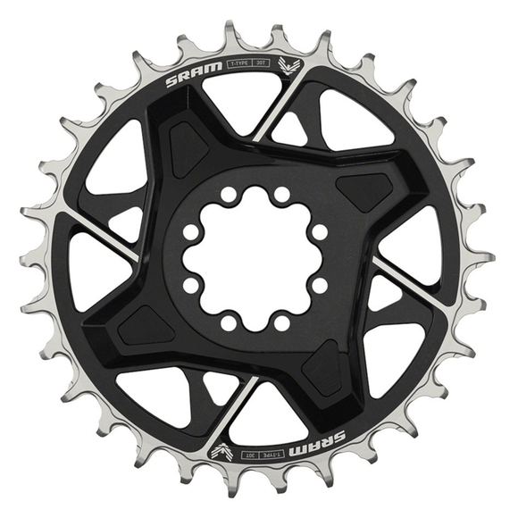 SRAM X0 Eagle T-Type Direct Mount Chainring - 12-Speed 8-Bolt Direct Mount 3mm Offset Aluminum Black D1