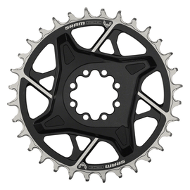SRAM X0 Eagle T-Type Direct Mount Chainring - 12-Speed 8-Bolt Direct Mount 3mm Offset Aluminum Black D1 - 0