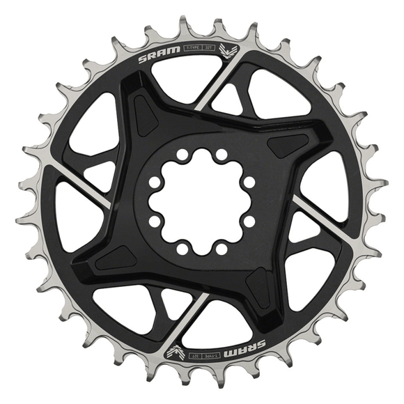SRAM X0 Eagle T-Type Direct Mount Chainring - 12-Speed 8-Bolt Direct Mount 3mm Offset Aluminum Black D1