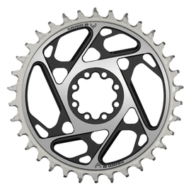 SRAM XX SL Eagle T-Type Direct Mount Chainring - 12-Speed 8-Bolt Direct Mount 0mm Offset Aluminum Black/Silver D1 - 0