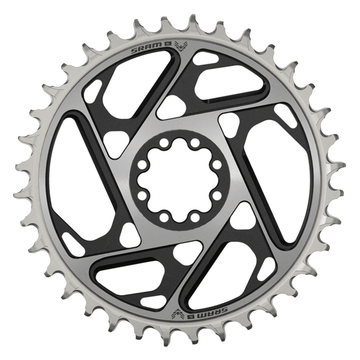 SRAM XX SL Eagle T-Type Direct Mount Chainring - 12-Speed 8-Bolt Direct Mount 0mm Offset Aluminum Black/Silver D1 - The Bikesmiths
