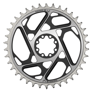 SRAM XX SL Eagle T-Type Direct Mount Chainring - 12-Speed 8-Bolt Direct Mount 0mm Offset Aluminum Black/Silver D1 - The Bikesmiths