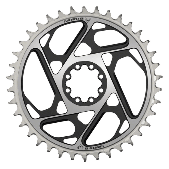 SRAM XX SL Eagle T-Type Direct Mount Chainring - 12-Speed 8-Bolt Direct Mount 0mm Offset Aluminum Black/Silver D1