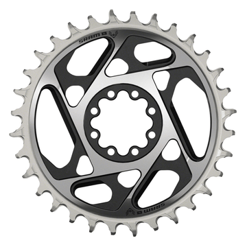 SRAM XX SL Eagle T-Type Direct Mount Chainring - 12-Speed 8-Bolt Direct Mount 3mm Offset Aluminum Black/Silver D1 - The Bikesmiths