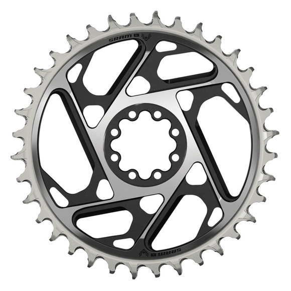 SRAM XX SL Eagle T-Type Direct Mount Chainring - 12-Speed 8-Bolt Direct Mount 3mm Offset Aluminum Black/Silver D1