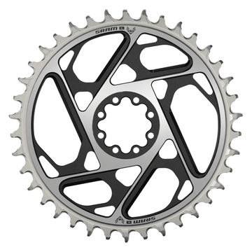 SRAM XX SL Eagle T-Type Direct Mount Chainring - 12-Speed 8-Bolt Direct Mount 3mm Offset Aluminum Black/Silver D1 - The Bikesmiths
